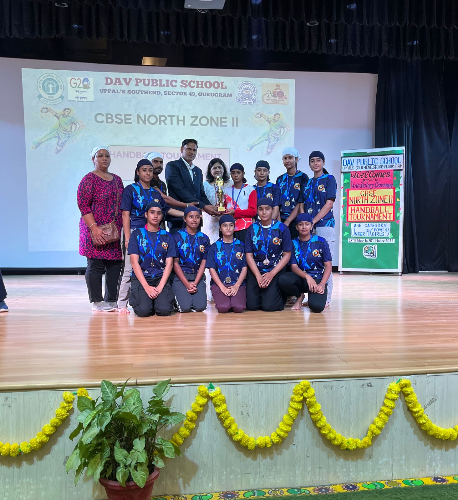 Amritians showcased their dexterity as their U-19 girls lifted the first runners up trophy in Handball CBSE Cluster 18 North Zone held at D.A.V Public School, Sector-49, Gurugram.